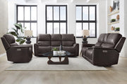 Parker Living Easton - Steamboat Brown Zero Gravity Power Reclining Tilt Console Loveseat P3