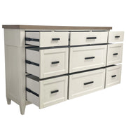 Parker House Americana Modern Bedroom Queen Shelter Bed 2 Nightstands and Dresser with Mirror