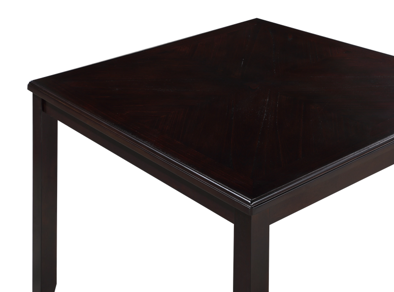 GIA 5PC 42" SQUARE COUNTER TABLE & 4 CHAIRS-EBONY