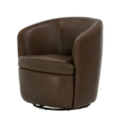 Parker Living Barolo 100% Italian Leather Swivel Club Chair