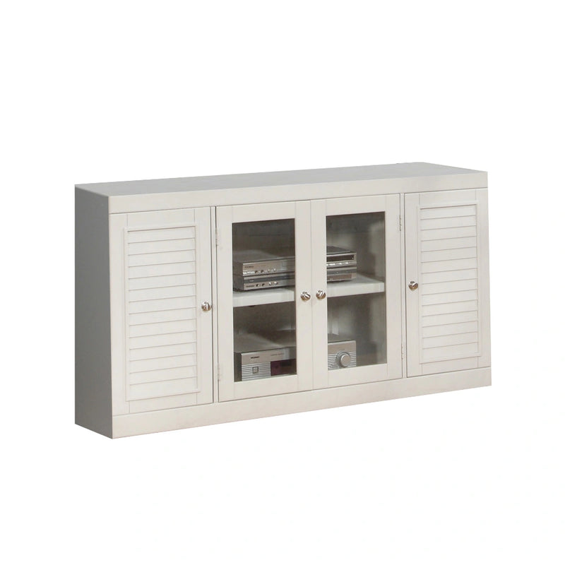 Parker House Boca 9 Piece Entertainment Wall with Corner Bookcases