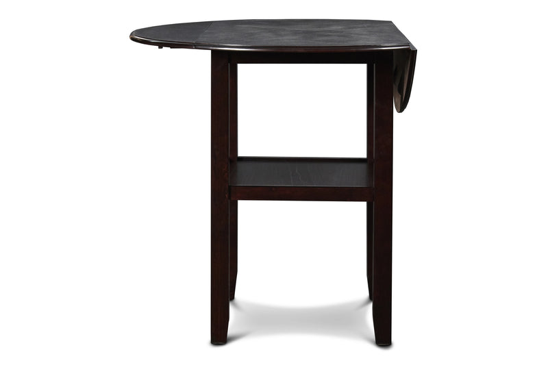 GIA 42" COUNTER DROP LEAF TABLE W/2 CHAIRS-EBONY