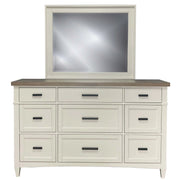 Parker House Americana Modern Bedroom Queen Platform Bed 2 Nightstands Dresser with Mirror and Chest
