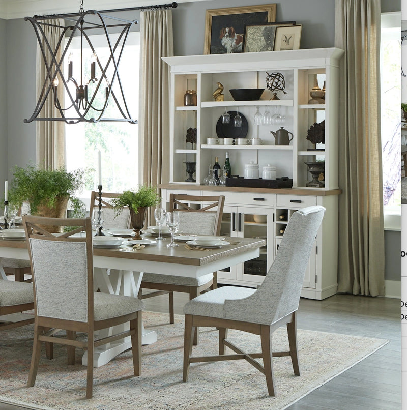 Parker House Americana Modern Dining 69 inch Buffet and Hutch with Quartz Insert