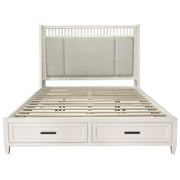Parker House Americana Modern Bedroom Queen Shelter Bed 2 Nightstands and Dresser with Mirror