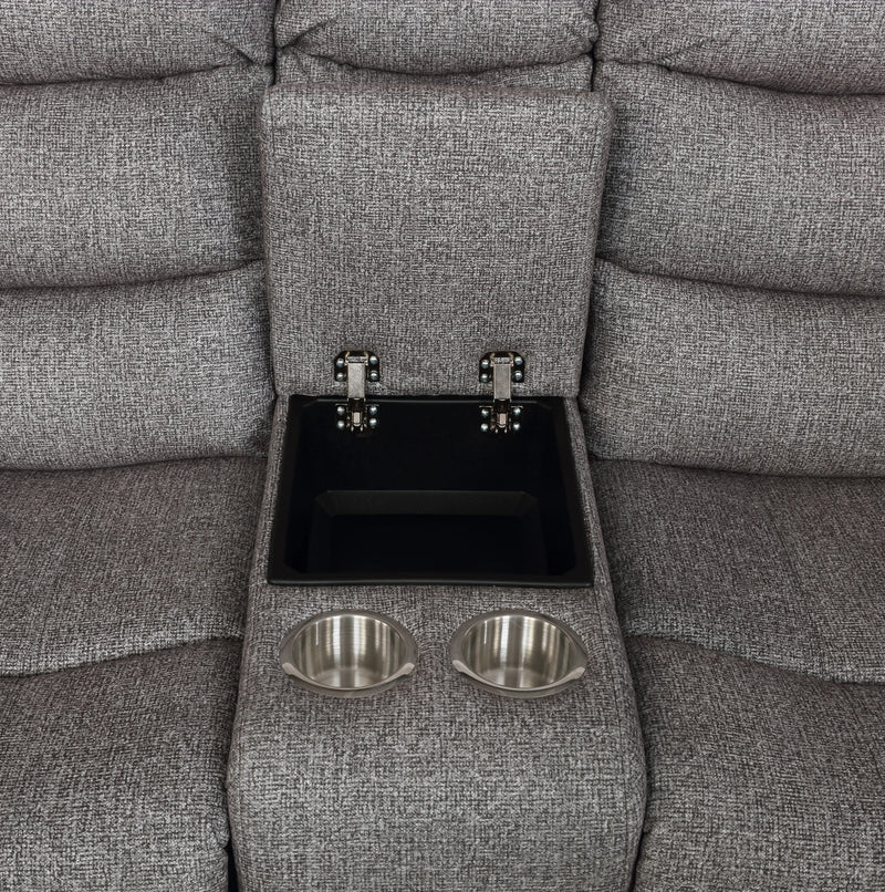 GRANADA CONSOLE LOVESEAT W/PWR FR-GRAY