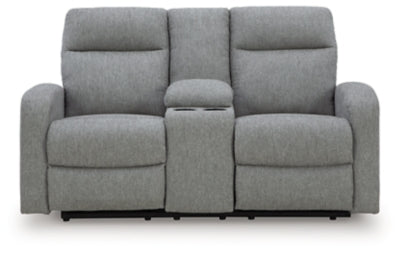 Gauntlet Reclining Loveseat with Console