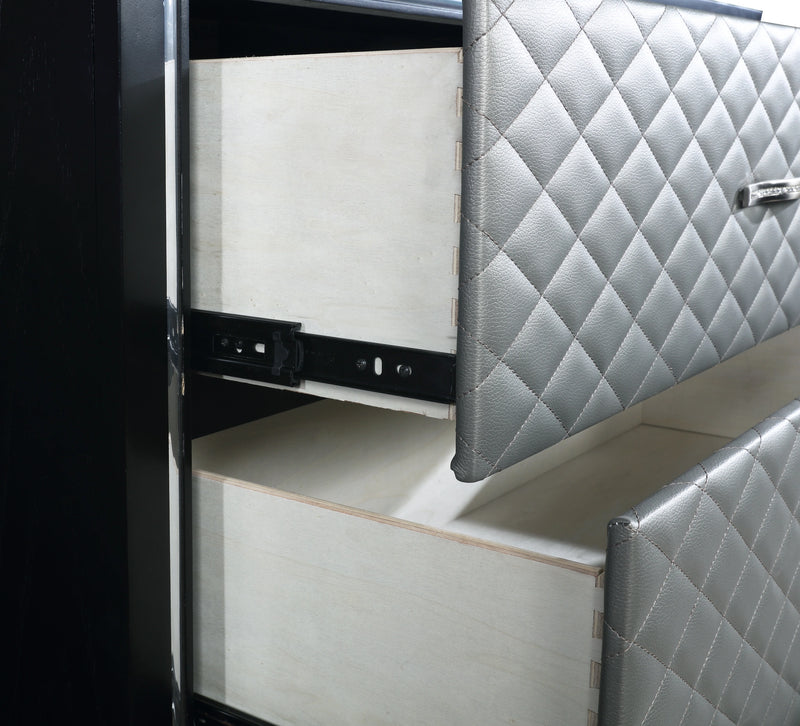 LUXOR DRESSER-BLACK/SILVER