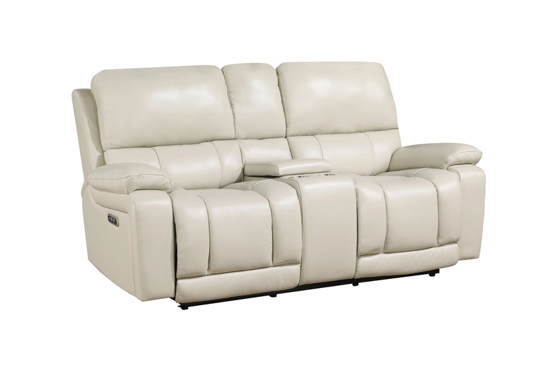 CICERO RECLINING CONSOLE LOVESEAT-CREAM