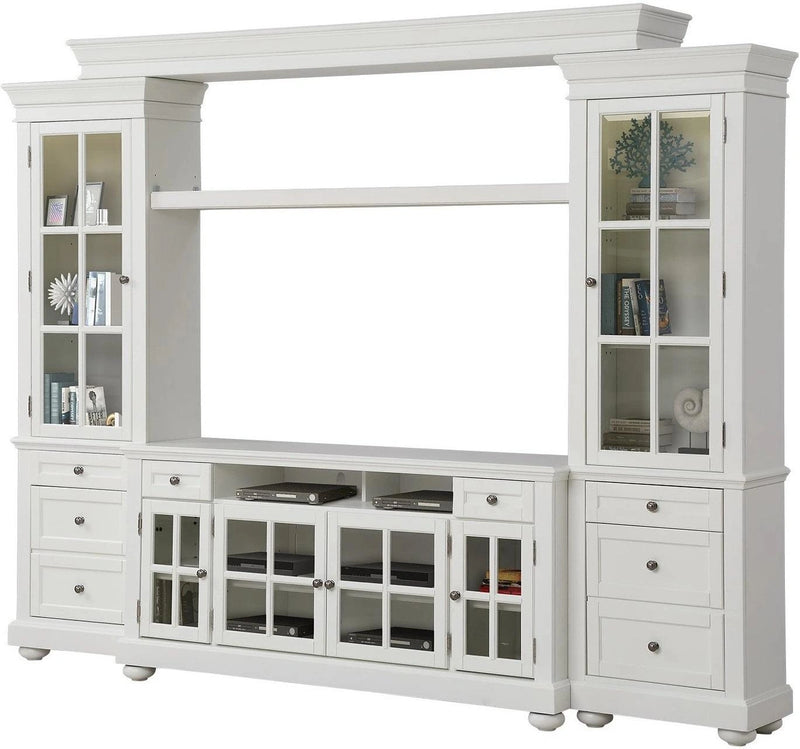 Parker House Cape Cod 4 Piece TV Console in Vintage White