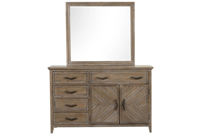 TYBEE DRESSER/SERVER MIRROR-SAND