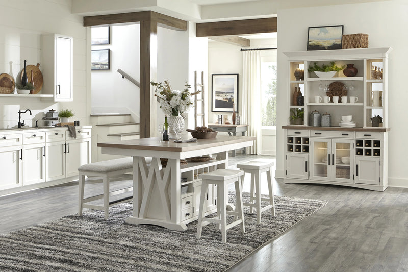 Parker House Americana Modern Dining 49 Inch Upholstered Counter Bench