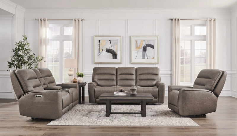 Parker Living Lawson - Sydney Brunette Power Zero Gravity Tilt Console Loveseat P2
