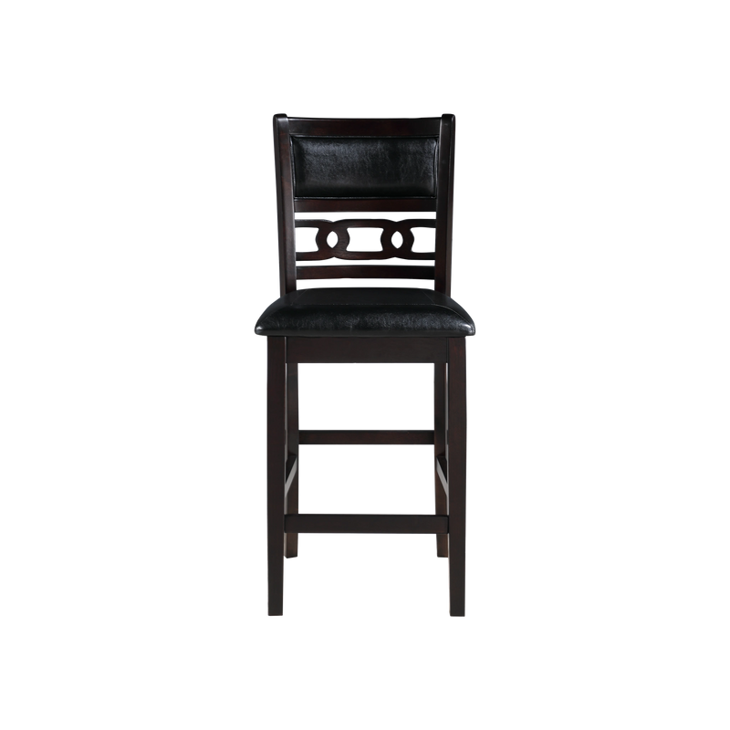 GIA 5PC 42" SQUARE COUNTER TABLE & 4 CHAIRS-EBONY
