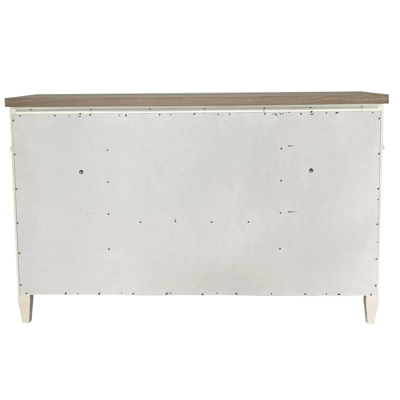 Parker House Americana Modern Bedroom Queen Shelter Bed 2 Nightstands and Dresser with Mirror