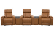 Parker Living Phoenix Zero Gravity Power 3 Seat Home Theater Seating with 2 Wedges and Immersive Audio
