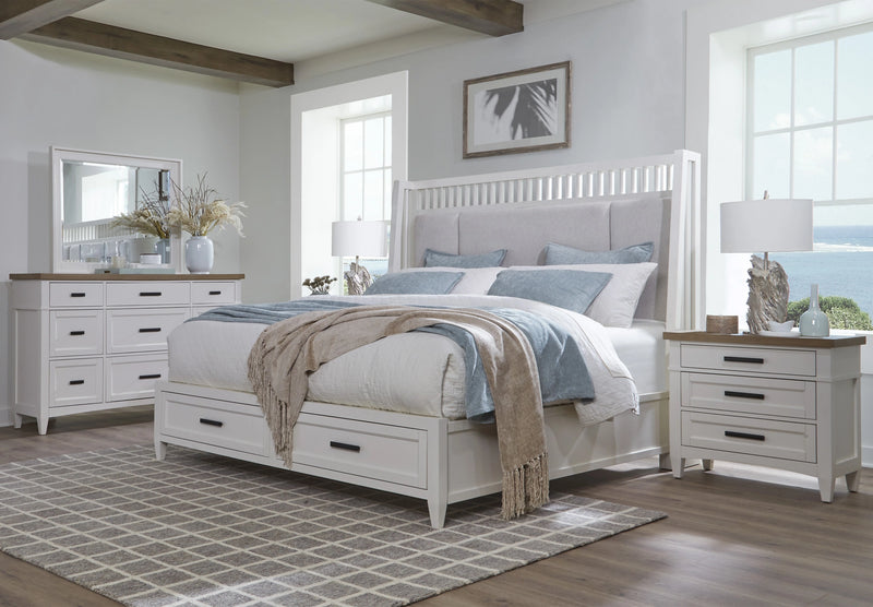 Parker House Americana Modern Bedroom 3 Drawer Nightstand with Charging Station