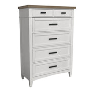 Parker House Americana Modern Bedroom King Platform Bed 2 Nightstands Dresser with Mirror and Chest