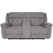 Parker Living Richland - Bristol Grey Power Reclining Console Loveseat