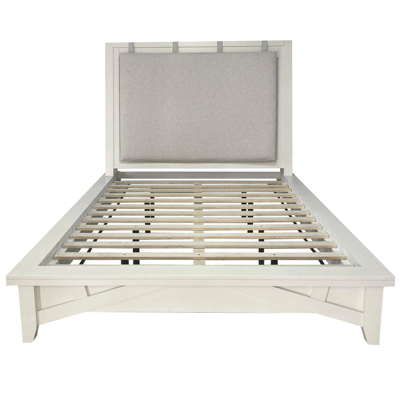 Parker House Americana Modern Bedroom Queen Platform Bed 2 Nightstands and Dresser with Mirror