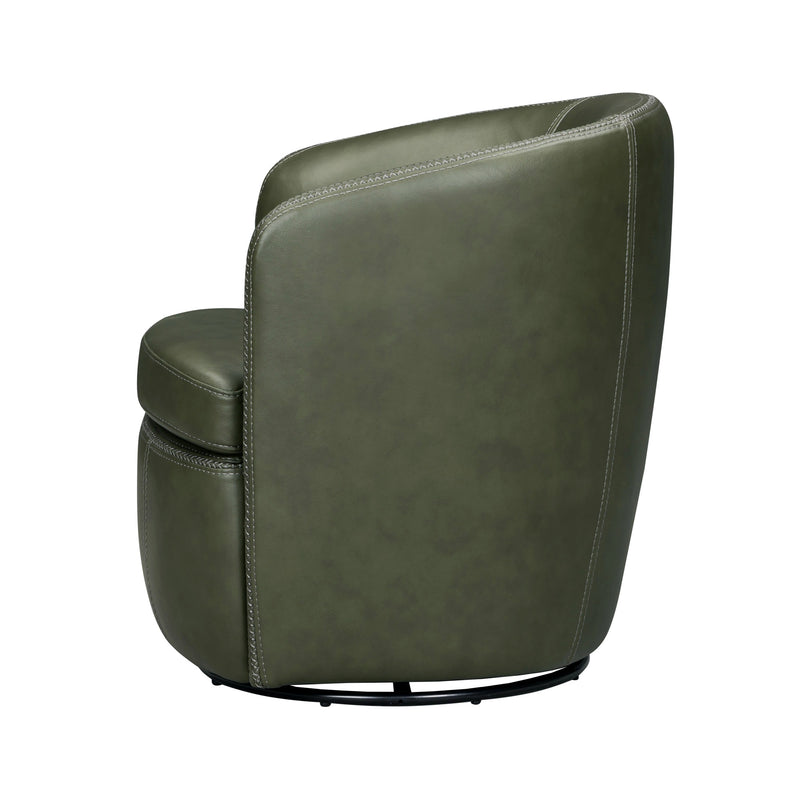 Parker Living Barolo 100% Italian Leather Swivel Club Chair