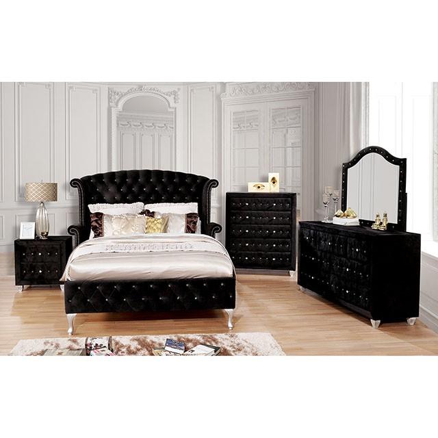 Alzire Black & Blue Night Stand
