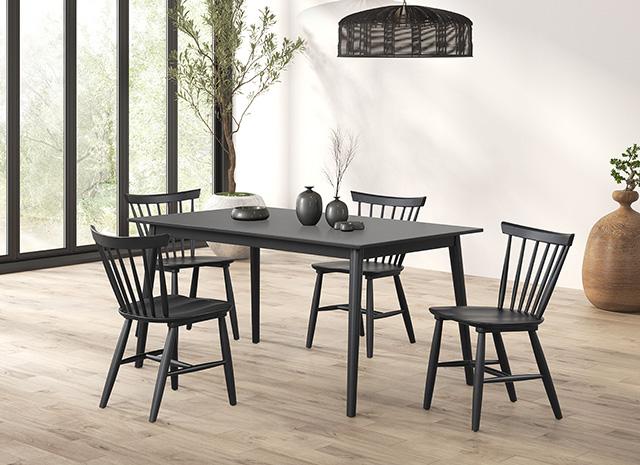 Beale Dining Table Walnut & Black
