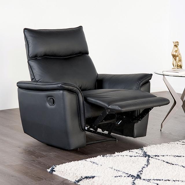 Bienne Recliner Chair White & Black