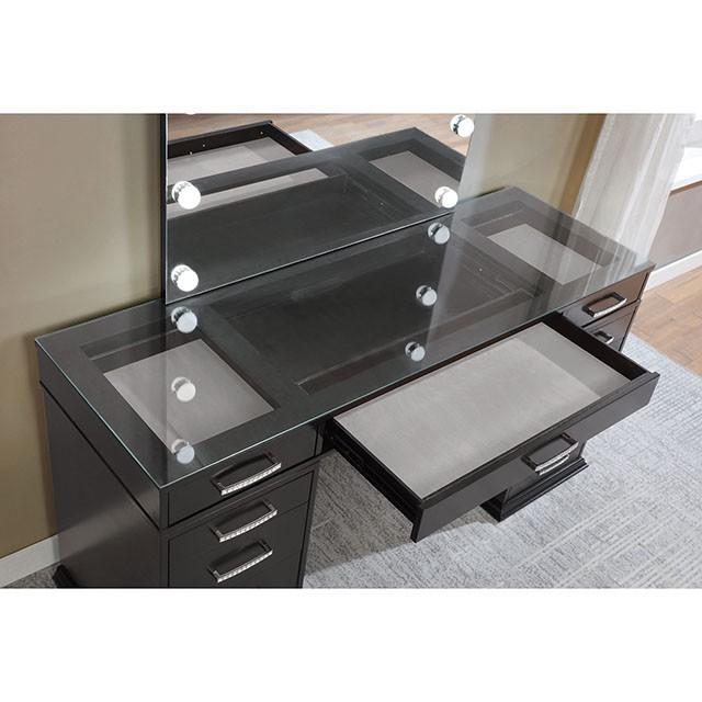 Valentina Vanity Set White & Dark Gray