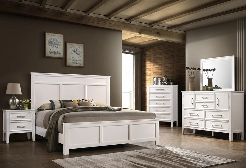 New Classic Furniture Andover 2 Drawer Nightstand in White