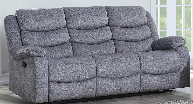 New Classic Furniture Granada Dual Recliner Sofa with Power in Gray