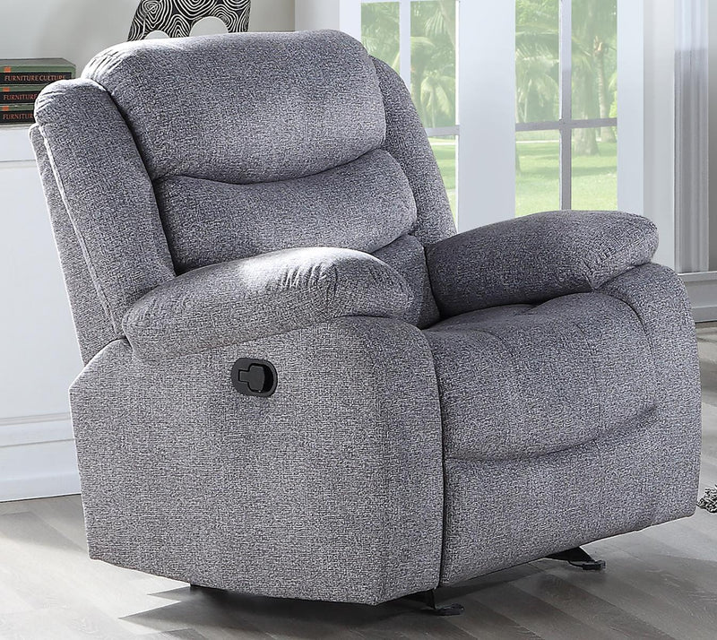 New Classic Furniture Granada Glider Recliner in Gray