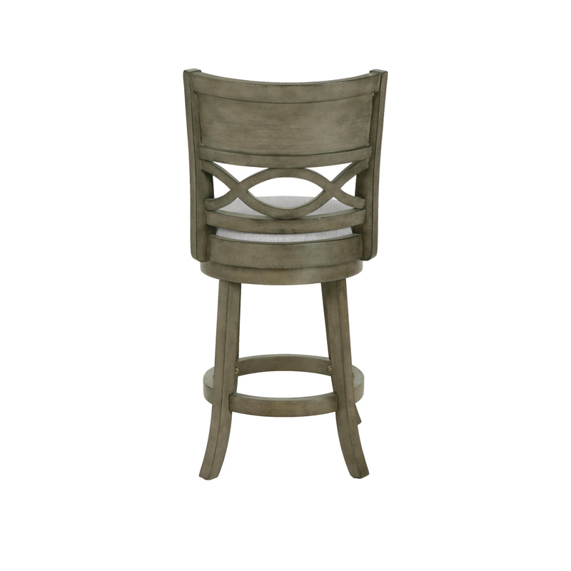 MANCHESTER 24" COUNTER STOOL-ANT GRAY W/FABRIC SEAT