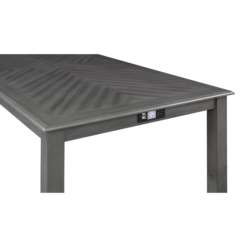 AMY 60" COUNTER TABLE+CHAIRS W/STG (5 PCS) -GRAY