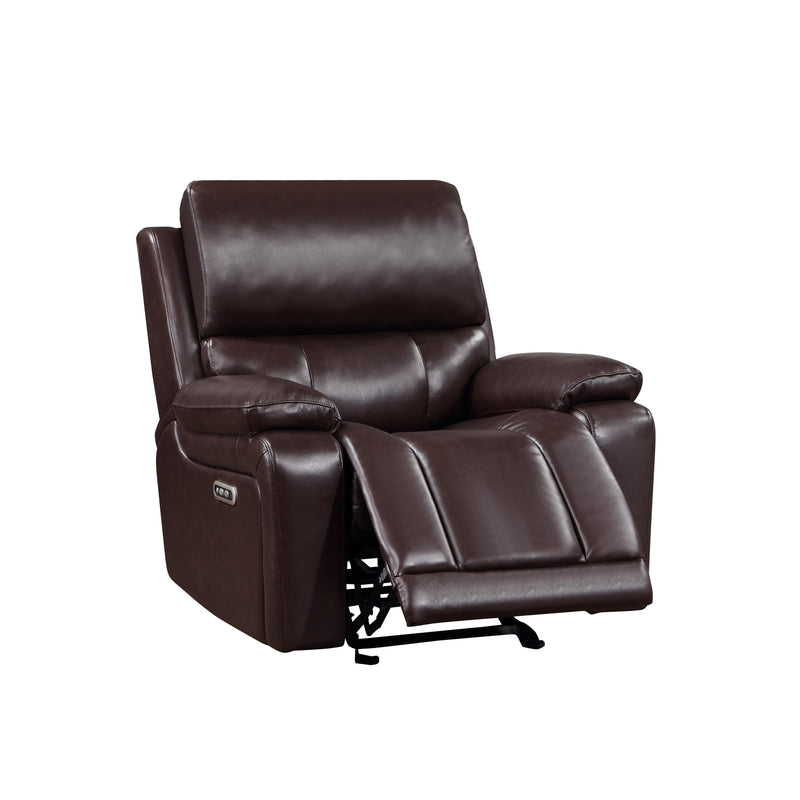 CICERO GLIDER RECLINER W/ PWR FR & HR-BROWN