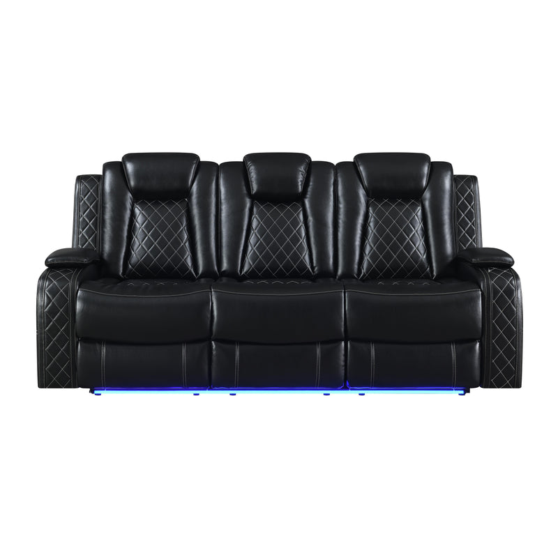 ORION SOFA W/ PWR FR & HR-BLACK