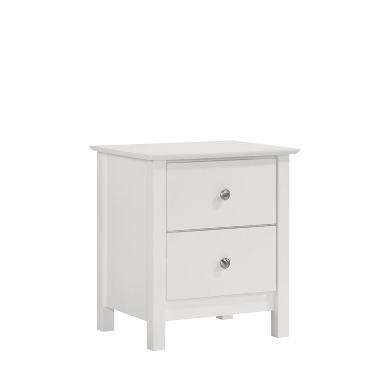 ZODIAC 2 DRAWER NIGHTSTAND-WHITE