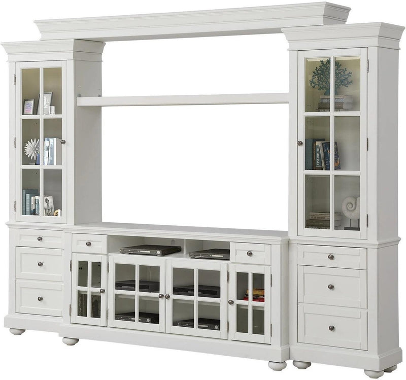 Parker House Cape Cod 4 Piece TV Console in Vintage White