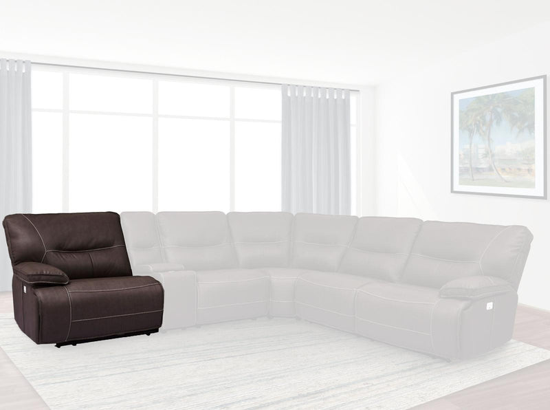 Parker House Spartacus LAF Chair Recliner Power with USB and Power Headrest in Chocolate