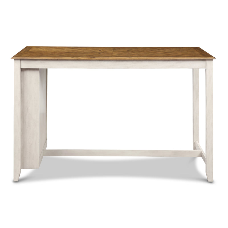 AMY 60" COUNTER TABLE+CHAIRS W/STG (5 PC) -2 TONE BISQUE