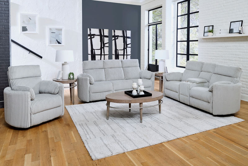 Parker Living Radius - Mega Grey Power Glider Reclining Console Loveseat