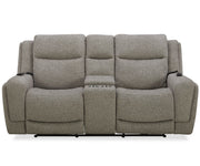 Parker Living Penfield - Frappe Zero Gravity Power Reclining Console Loveseat with Heat Massage and Speaker P3