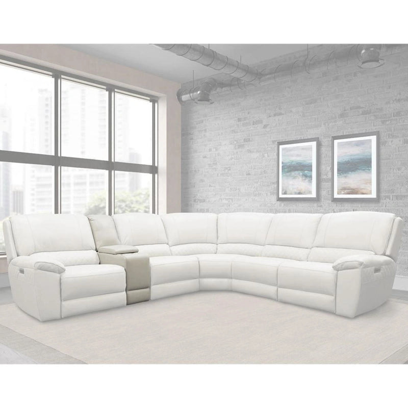 Parker House Scott Power Entertainment Console in Alabaster