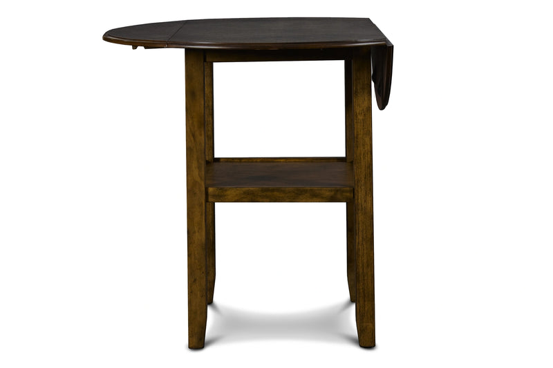 GIA 42" COUNTER DROP LEAF TABLE W/2 CHAIRS-BROWN