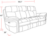 Parker Living Mason - Charcoal Power Reclining Sofa and Recliner