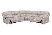 Parker Living Easton - Steamboat Brown 7 Piece Zero Gravity Power Reclining Sectional with Power Adjustable Headrests