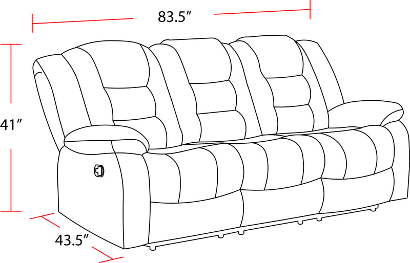 Parker Living Bolton - Misty Storm Manual Reclining Sofa