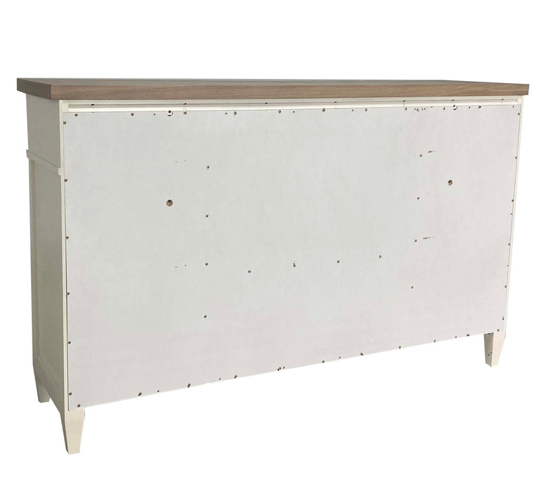 Parker House Americana Modern Bedroom King Shelter Bed 2 Nightstands Dresser with Mirror and Chest