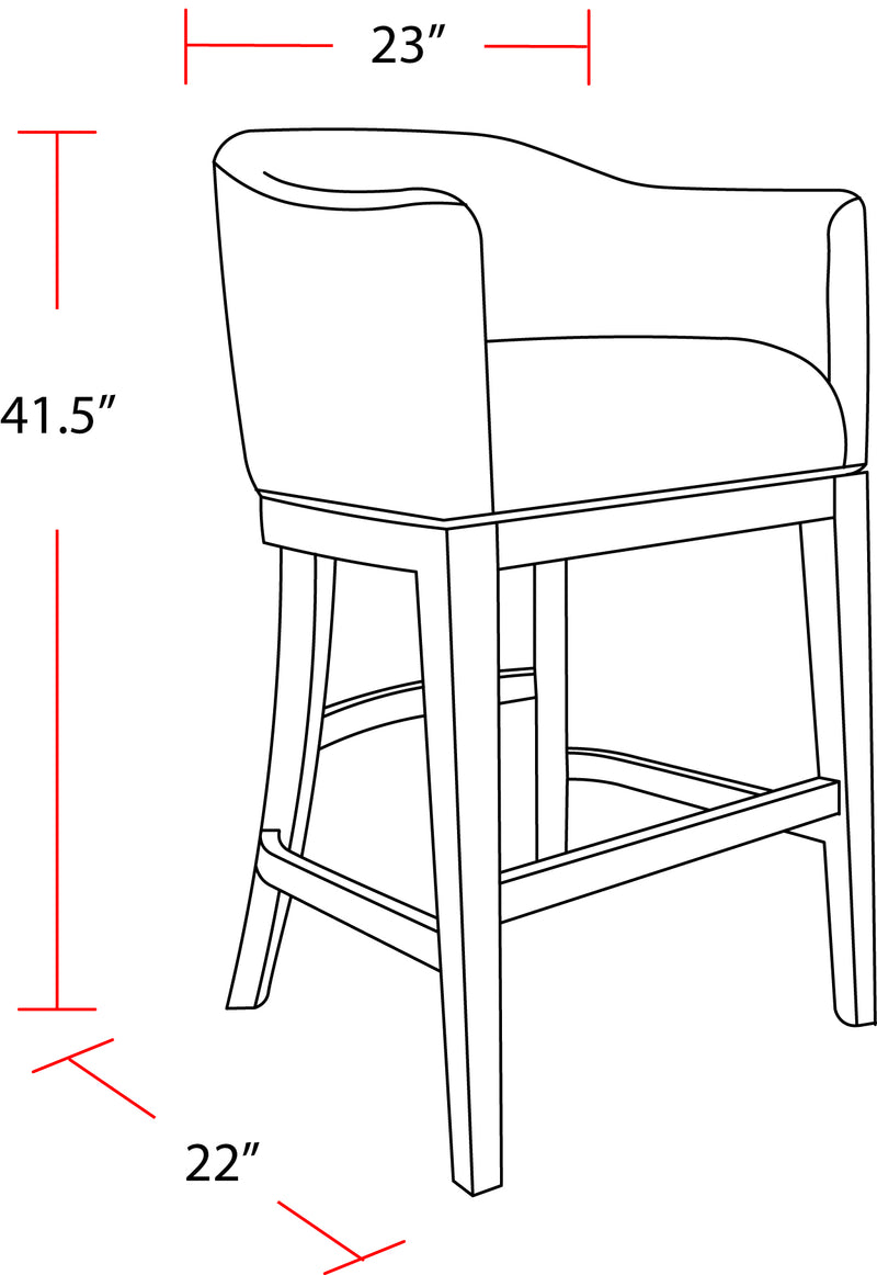 Parker House Pure Modern Dining Upholstered Swivel Barstool