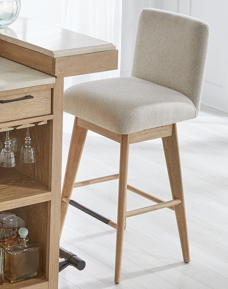 Parker House Escape - Dining 78" Bar with 2 upholstered swivel barstools